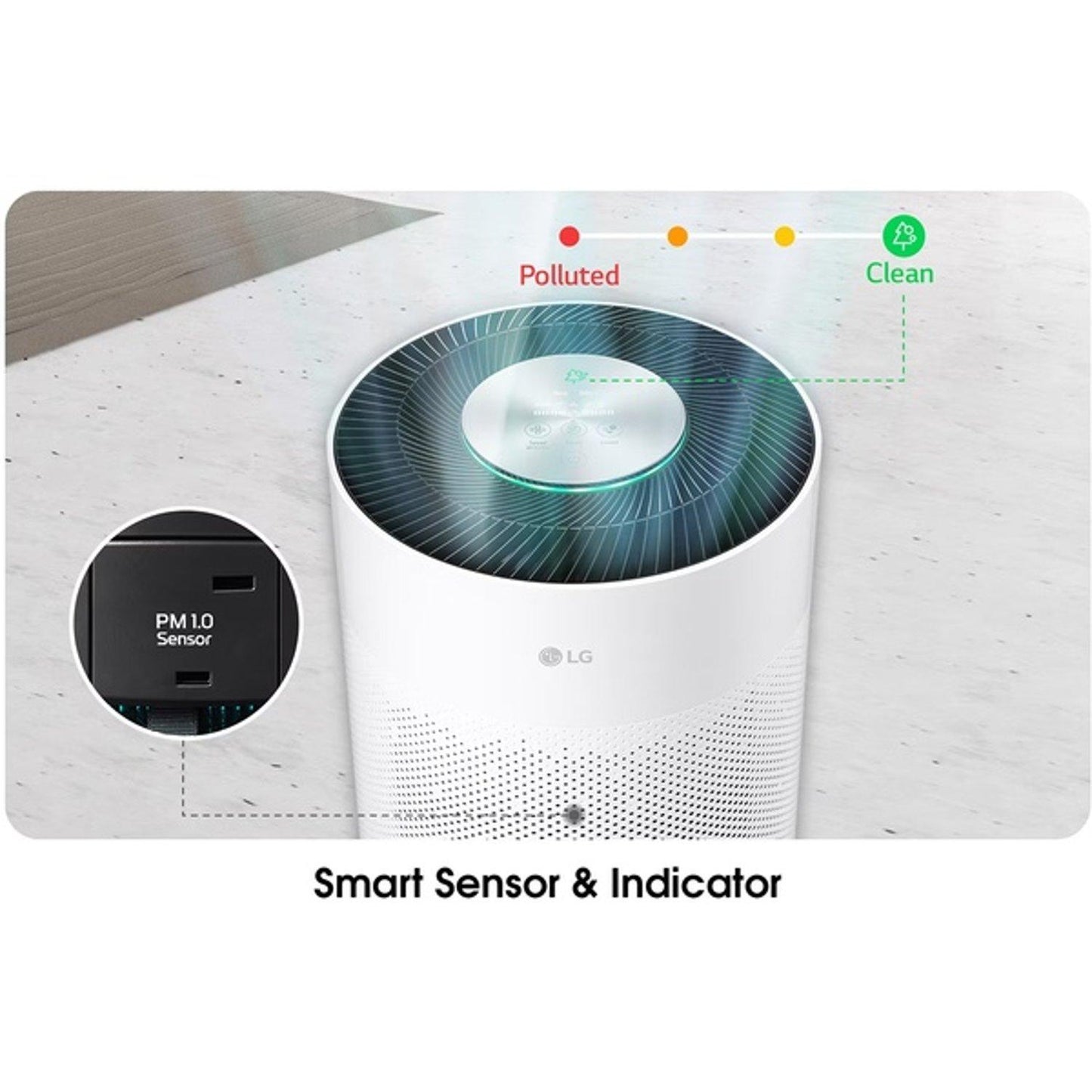 جهاز تنقية الهواء LG 2023 PuriCare™ 360˚، 675 قدمًا مربعًا، HEPA