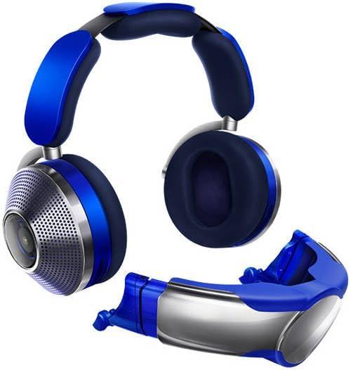 سماعات رأس لاسلكية Dyson Zone WP01 فوق الأذن مع واقي تنقية أزرق فائق