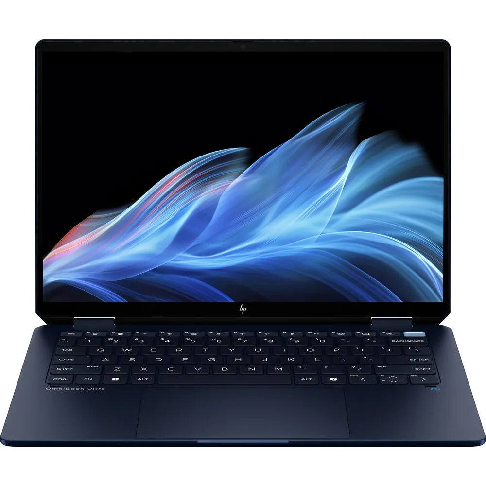 HP OmniBook Ultra Flip Laptop, 14" 2.8K OLED Display, Touch screen, Intel® Core™ Ultra 7-256V, 16GB RAM, 1TB SSD, Intel® Arc™ Graphics, Keyboard ENG/ARB, Atmospheric blue [14-fh0002ne]