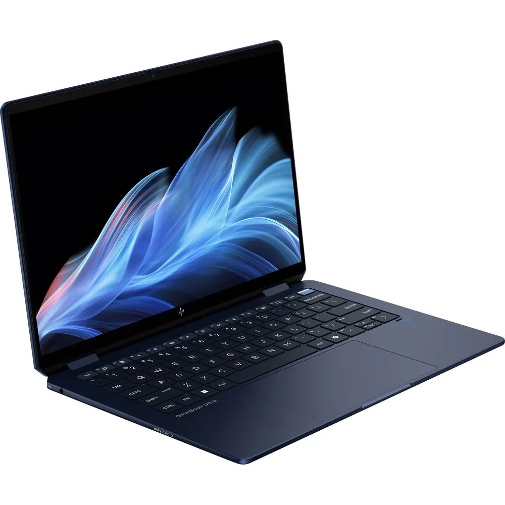 HP OmniBook Ultra Flip Laptop, 14" 2.8K OLED Display, Touch screen, Intel® Core™ Ultra 7-256V, 16GB RAM, 1TB SSD, Intel® Arc™ Graphics, Keyboard ENG/ARB, Atmospheric blue [14-fh0002ne]
