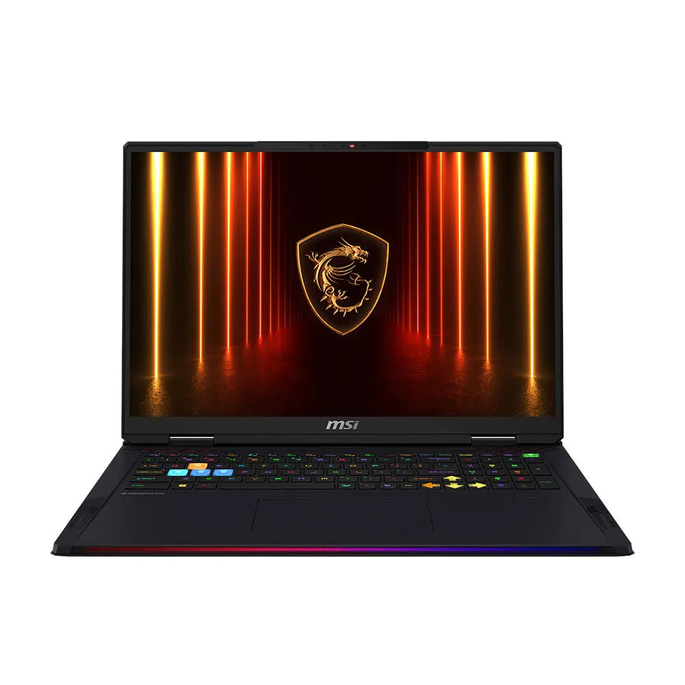 MSI Raider 18 HX AI A2XWIG Intel Core Ultra 9 285HX 64GB RAM 2TB SSD NVIDIA GeForce RTX 5080 16GB Graphics 18" UHD+ 120Hz Windows 11 Home Gaming Laptop - Core Black [RAIDER18-9S7-182462-060]