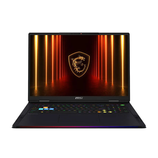 MSI Raider 18 HX AI A2XWIG Intel Core Ultra 9 285HX 64GB RAM 2TB SSD NVIDIA GeForce RTX 5080 16GB Graphics 18" UHD+ 120Hz Windows 11 Home Gaming Laptop - Core Black [RAIDER18-9S7-182462-060]