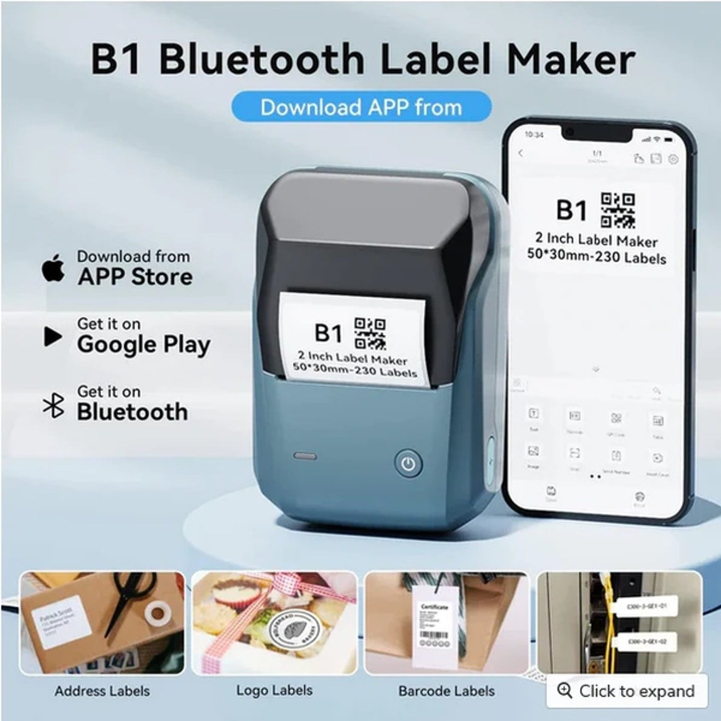 Niimbot B1 Smart Label Printer