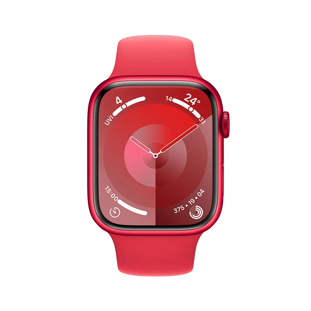 Apple Watch Series 9 GPS 41mm (PRODUCT)RED Aluminium Case with (PRODUCT)RED Sport Band - Medium/Large (MRXH3QA/A)