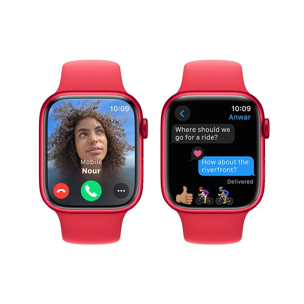 Apple Watch Series 9 GPS 41mm (PRODUCT)RED Aluminium Case with (PRODUCT)RED Sport Band - Medium/Large (MRXH3QA/A)