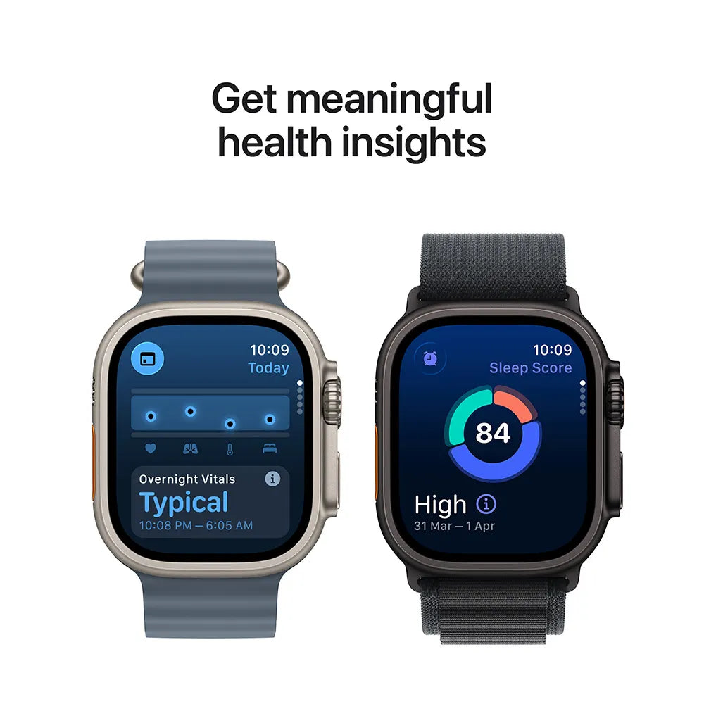 Apple Watch Ultra 3 GPS + Cellular 49mm Natural Titanium Case with Light Blue Alpine Loop - Small (MEWK4AF/A)