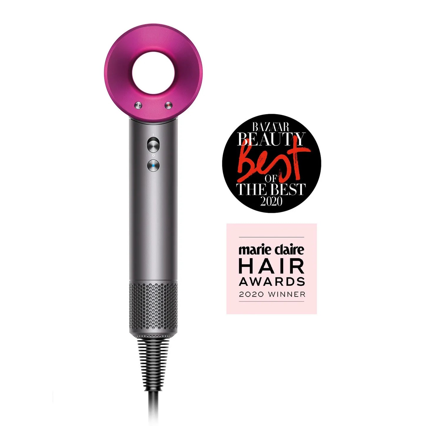 Dyson HD07 Supersonic Hair Dryer, Anthracite - Fuchsia