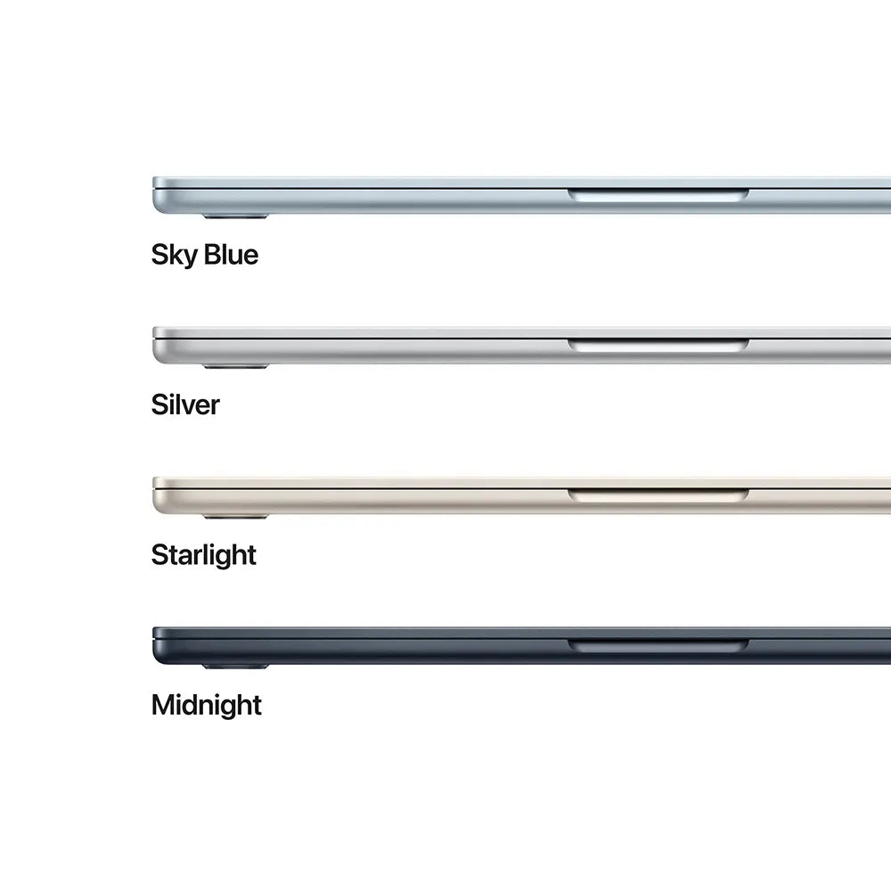Apple MacBook Air (2025) 13-inch M4 chip with 10-core CPU and 10-core GPU, 16GB RAM, 512GB SSD Arabic - Midnight