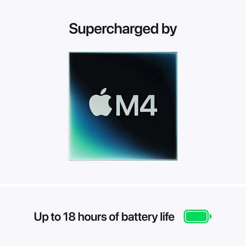 Apple MacBook Air (2025) 13-inch M4 chip with 10-core CPU and 10-core GPU, 16GB RAM, 512GB SSD Arabic - Midnight