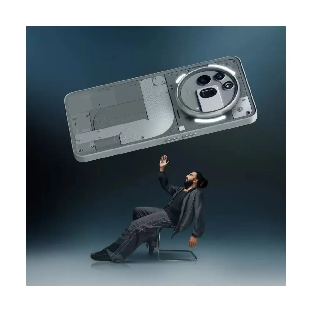 هاتف Nothing Phone 3A Pro 5G الذكي، رمادي، 256 جيجابايت